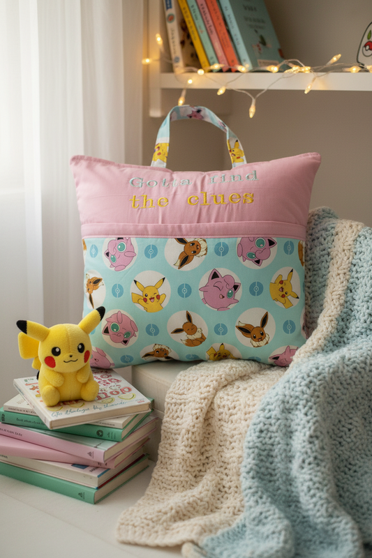 Adventure Companion Reading Pillow Cover | Handmade Character Book Pillow