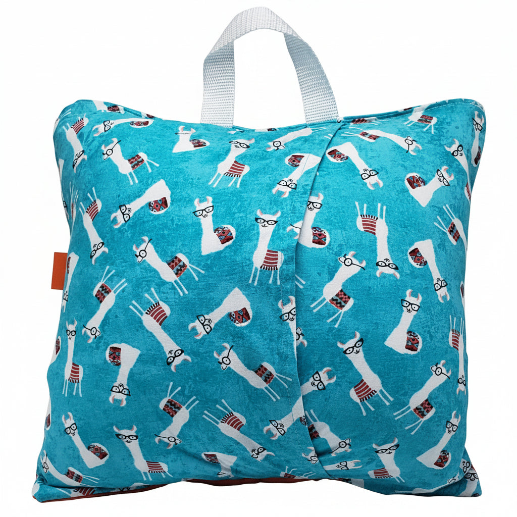 Boho Llama Reading Pillow Cover | Handmade Book Pocket Pillow Cover | Pillow Cover Only