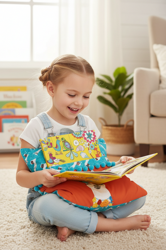 Boho Llama Reading Pillow Cover | Handmade Book Pocket Pillow Cover | Pillow Cover Only
