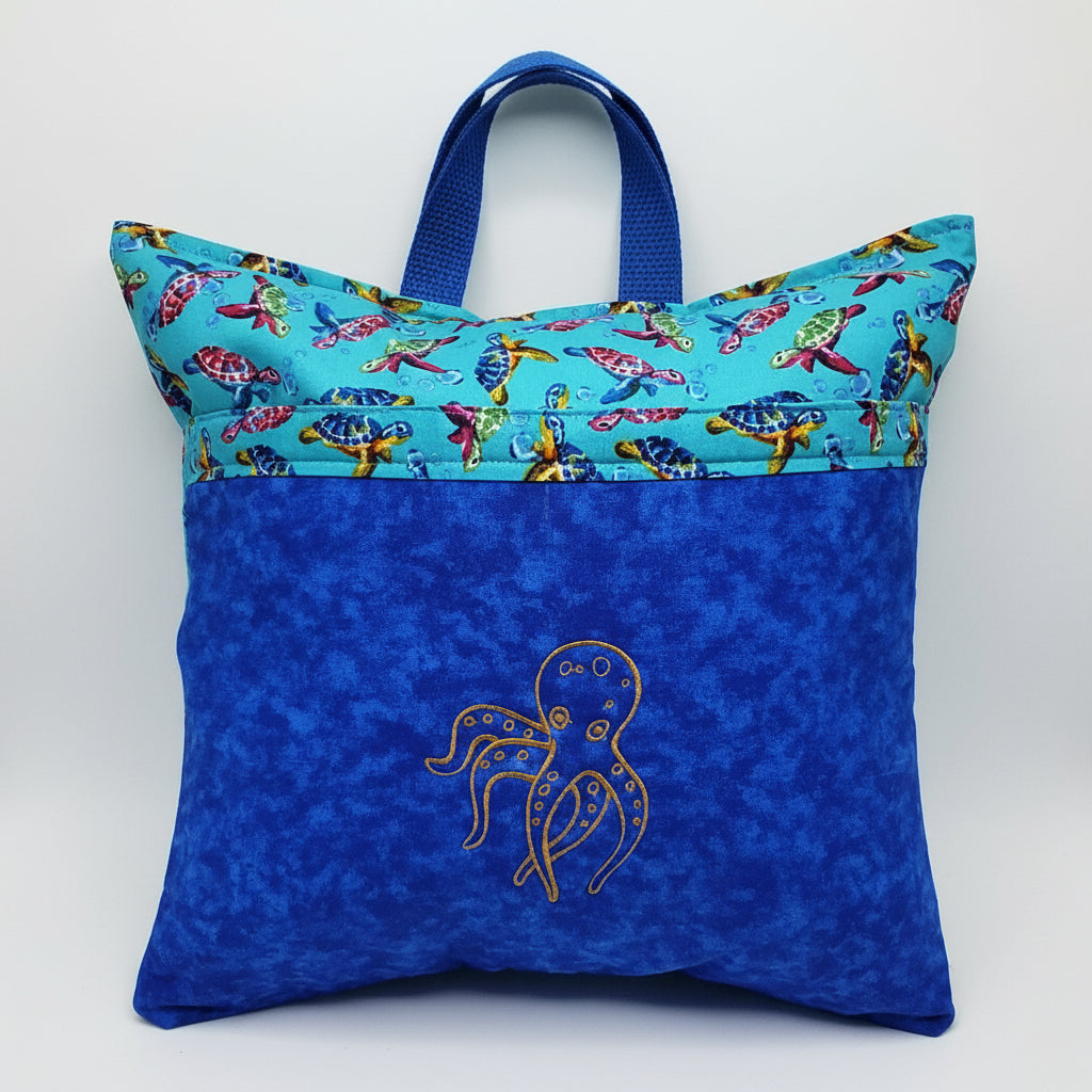 Title
Coastal Octopus Reading Pillow Cover | Handmade Book Pocket Pillow Cover | Ocean Reading Nook | Pillow Cover Only
