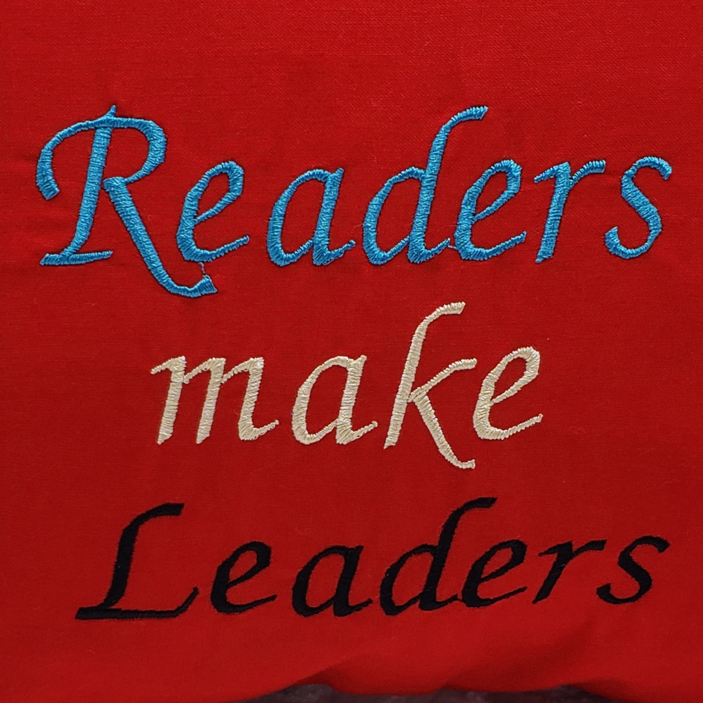 Dinosaur Reading Pillow Cover | Readers Make Leaders | Handmade Book Pocket Pillow Cover | Pillow Cover Only