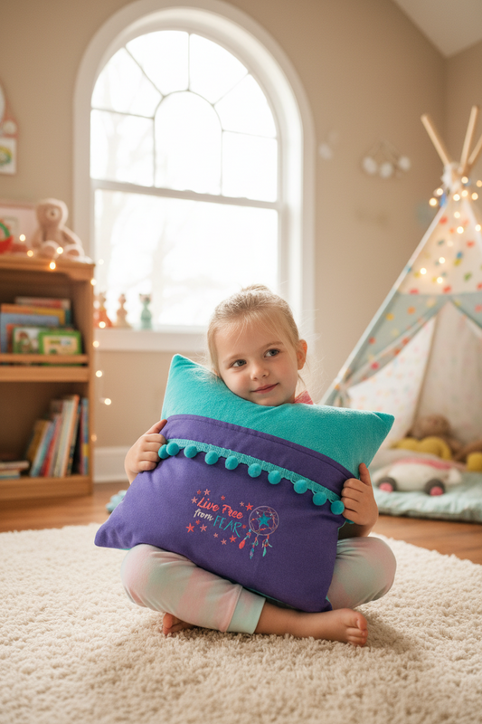 Fearless Dreams Flannel & Minky Reading Pillow Cover | Cozy Handmade Book Pillow