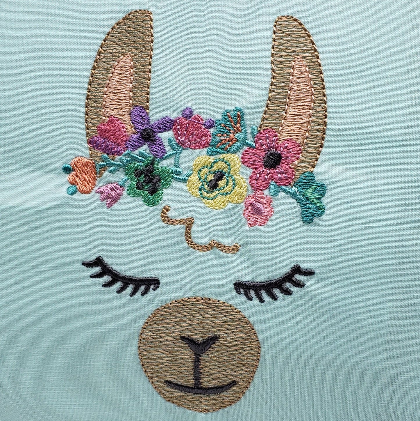 Floral Llama Reading Pillow Cover | Handmade Boho Kids Book Pillow with Tassel Trim