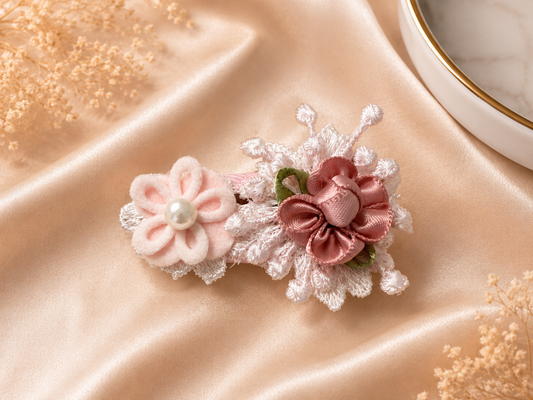 Aurelia Embroidered Lace Hair Clip