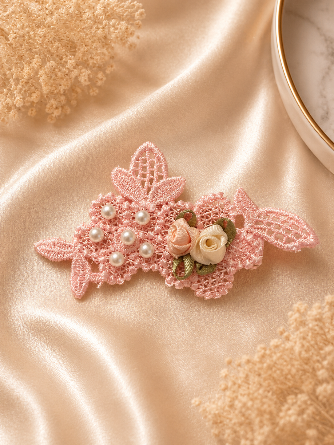 Rosaline Lace Embroidered Lace Hair Clip