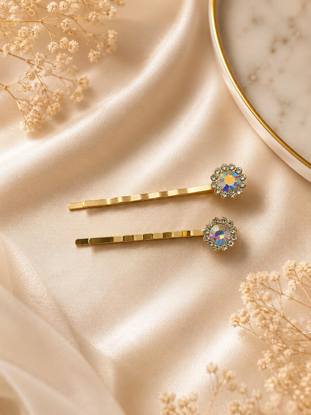 Aurora Rhinestone Hair Clips 