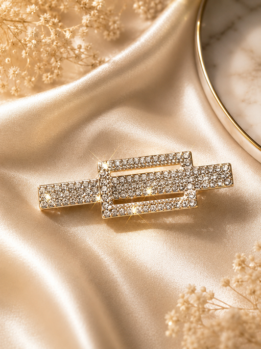 Gold Rhinestone Hair Clip