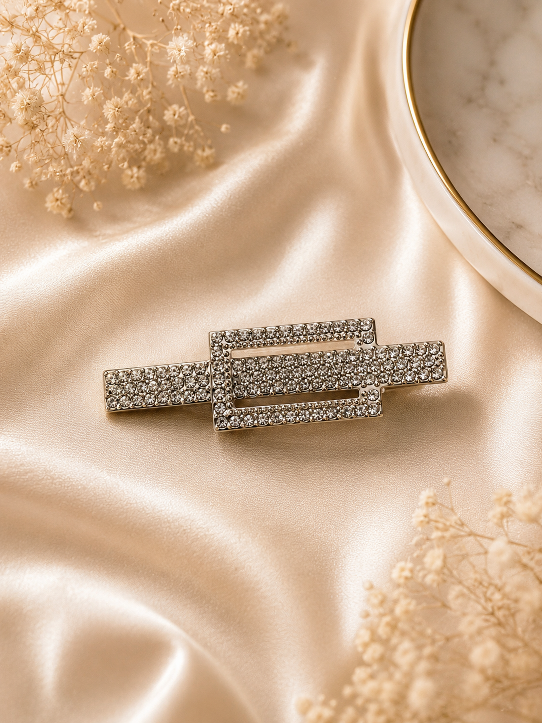 Gold Rhinestone Hair Clip | Elegant Crystal Formal Hair Accessory