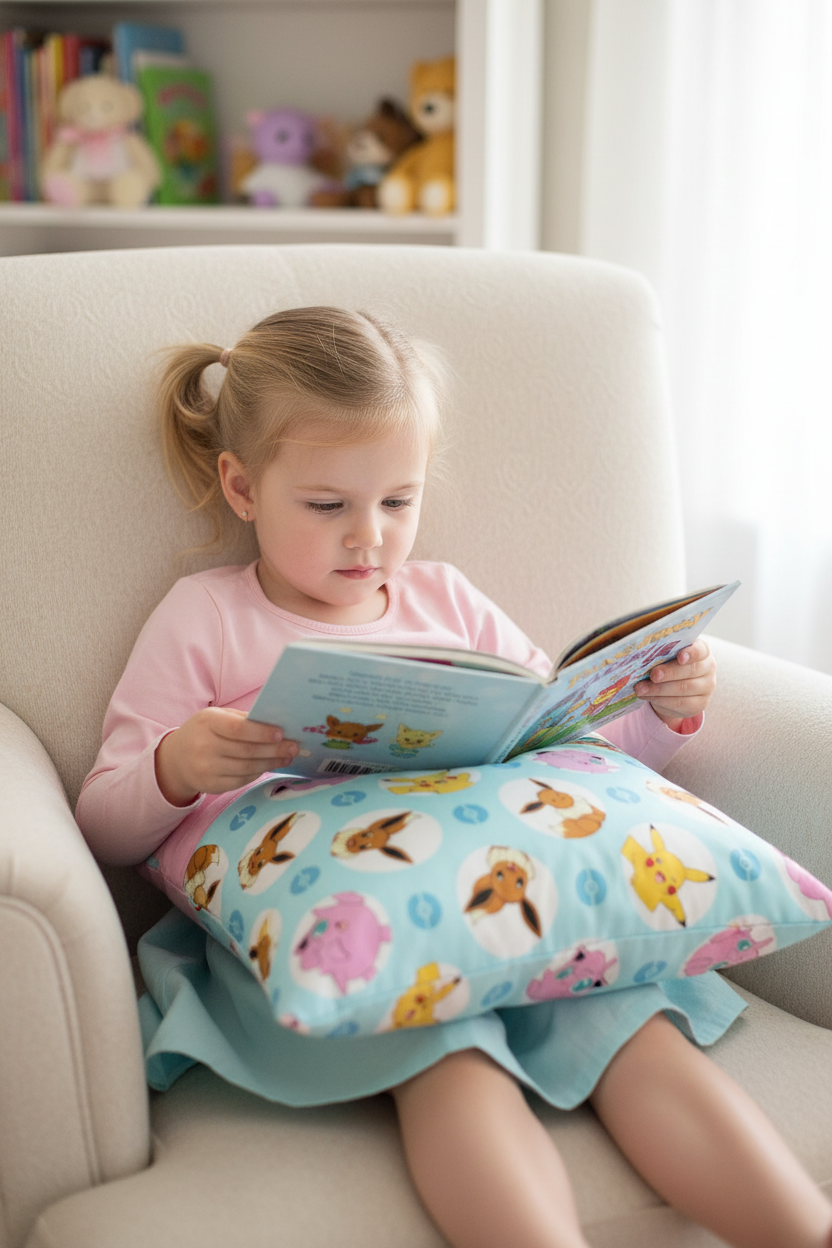 Adventure Companion Reading Pillow Cover | Handmade Character Book Pillow