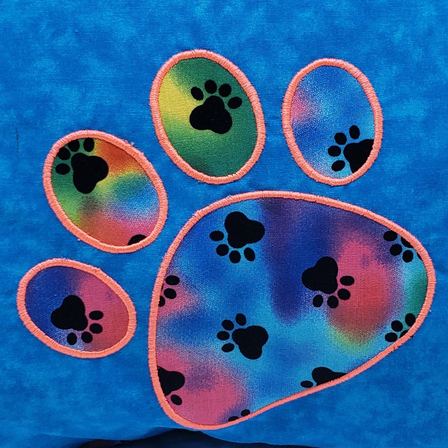 Rainbow Paw Adventure Reading Pillow Cover | Dog Lover Book Pillow with Pocket & Handle | Travel Reading Cushion for Kids & Adults | Handmade by LMM Atelier
