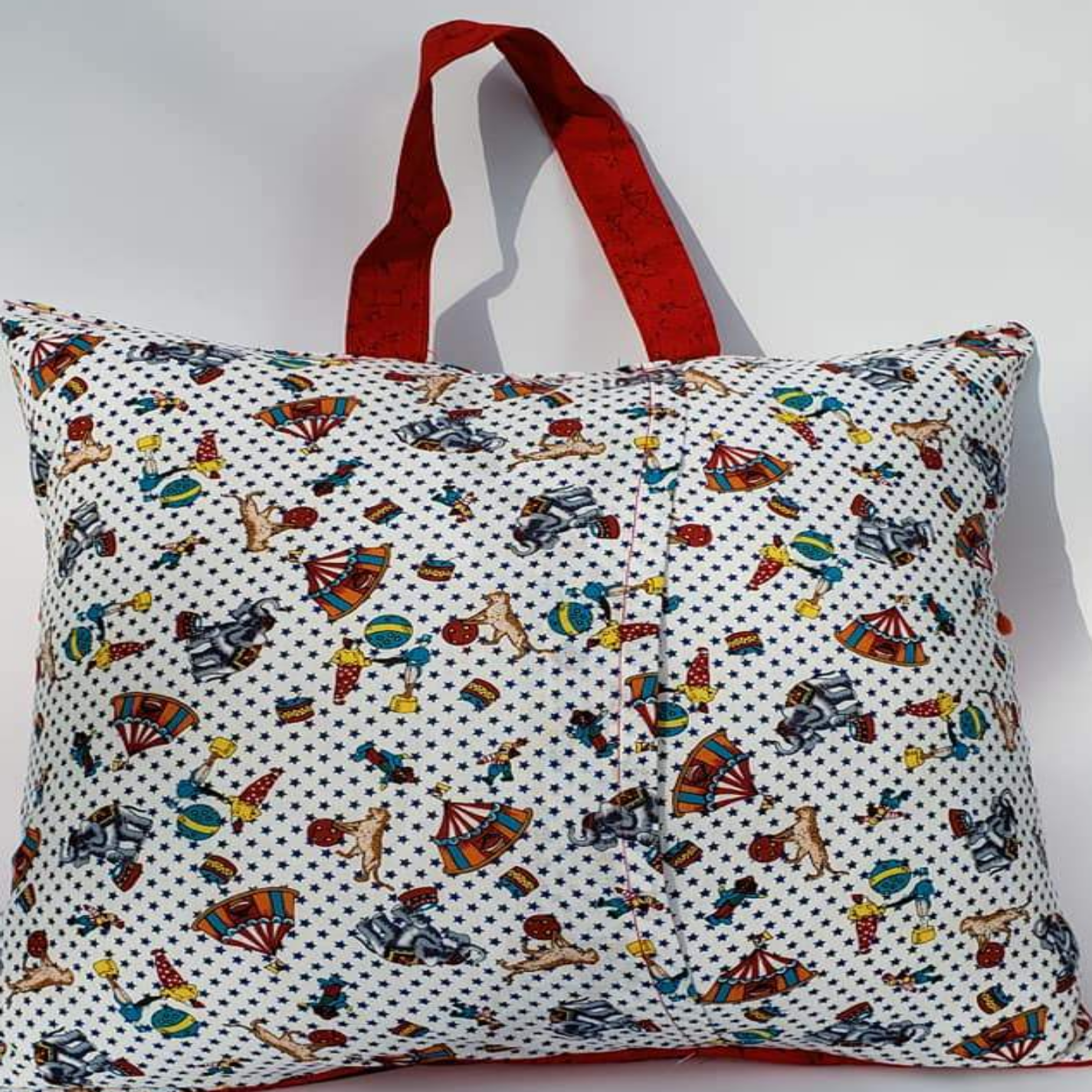 Read With Me Giraffe Reading Pillow Cover | Safari Book Pillow with Pocket & Handle | Handmade by LMM Atelier