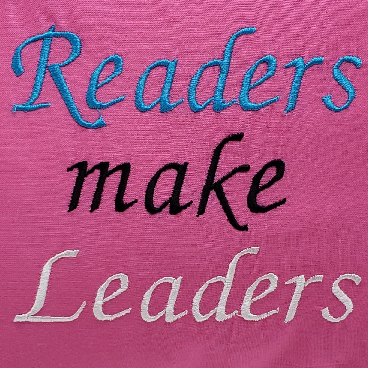 Readers Make Leaders Owl Reading Pillow Cover | Inspirational Book Pillow with Pocket & Handle | Handmade by LMM Atelier