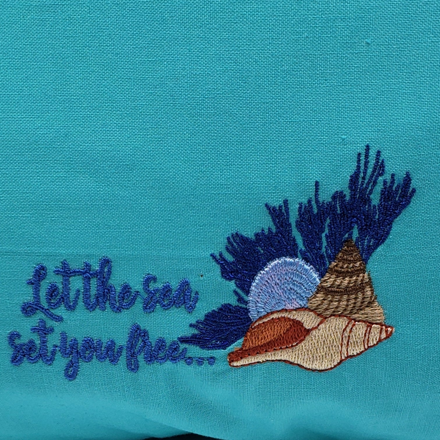 Sea Turtle Reading Pillow Cover | Handmade Coastal Book Pillow with Ocean Pocket