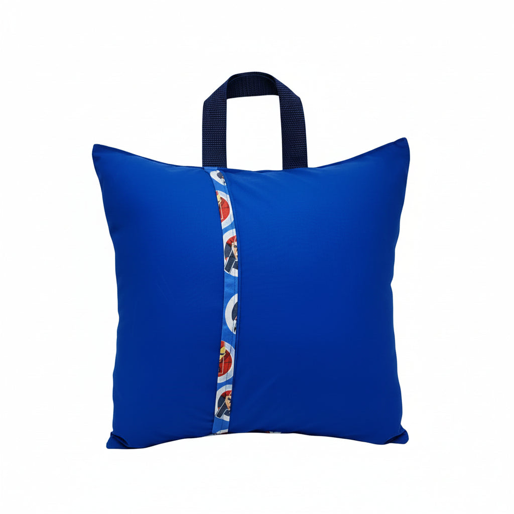 Superhero Adventure Reading Pillow Cover | Handmade Kids Book Pillow with Pocket & Carry Handle