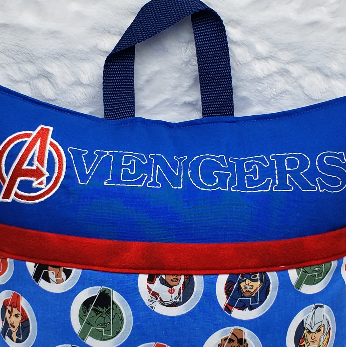 Superhero Adventure Reading Pillow Cover | Handmade Kids Book Pillow with Pocket & Carry Handle